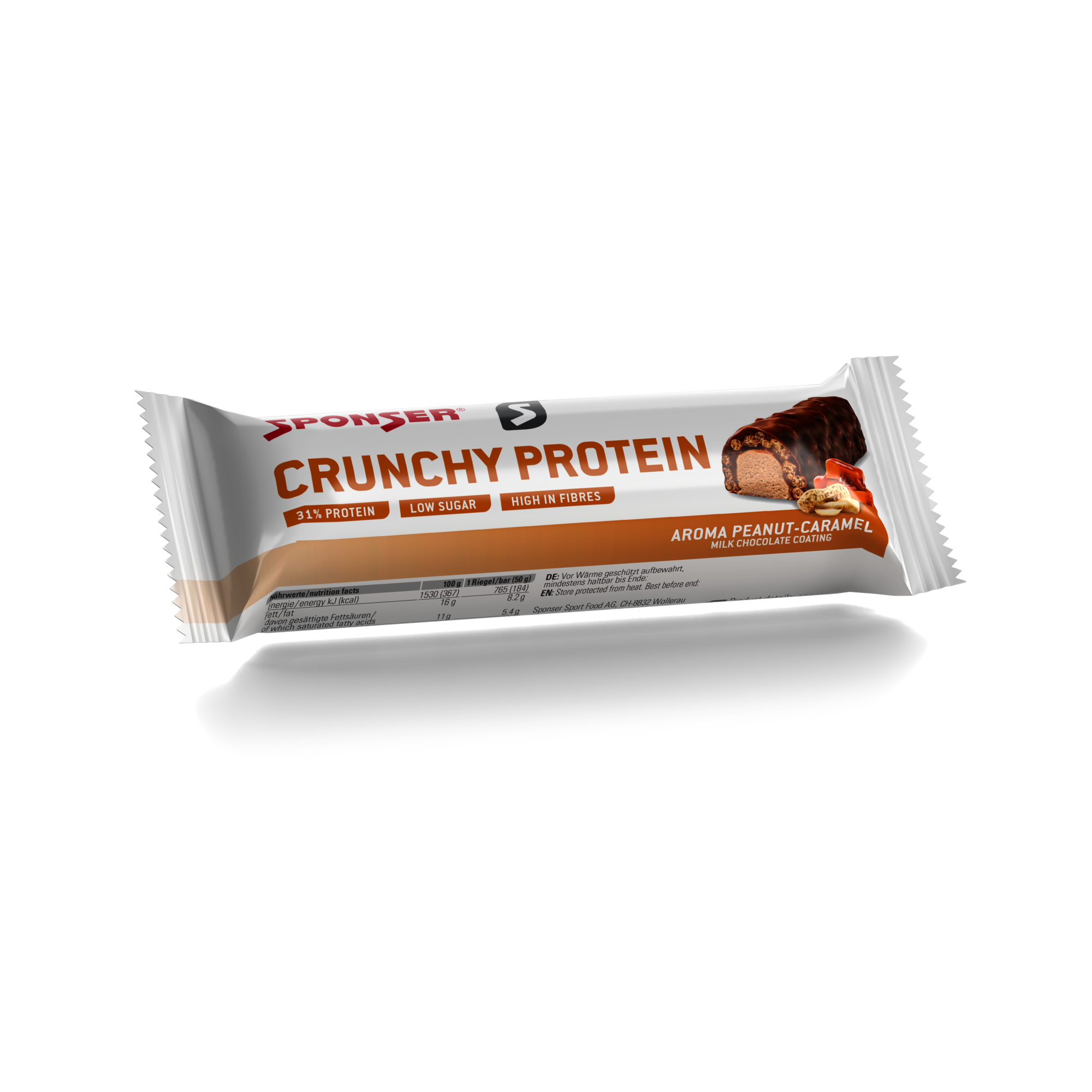 Sponser Crunchy Protein Peanut & Caramel, 50 g.