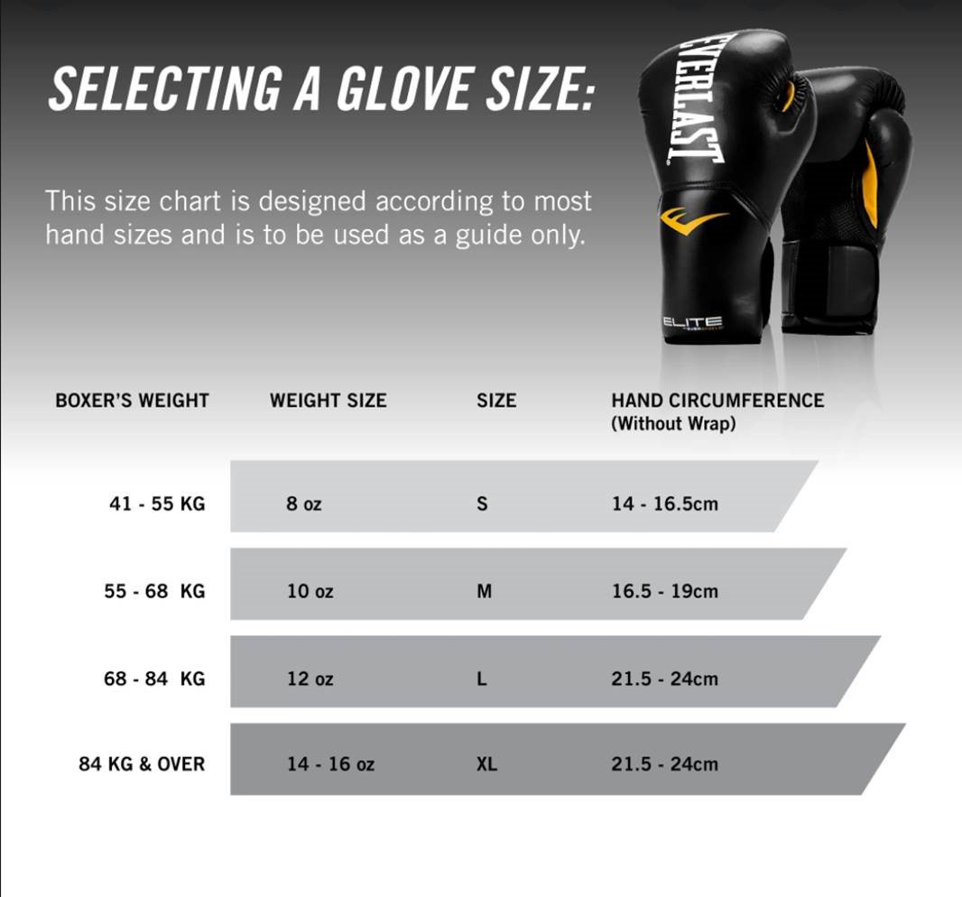 Everlast Elite Pro Style Gloves Black 10 oz
